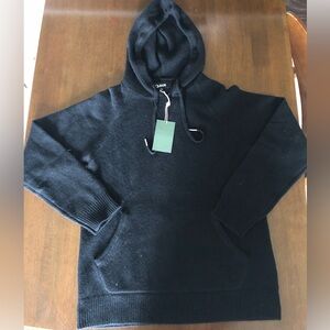 Quince black cashmere hoodie